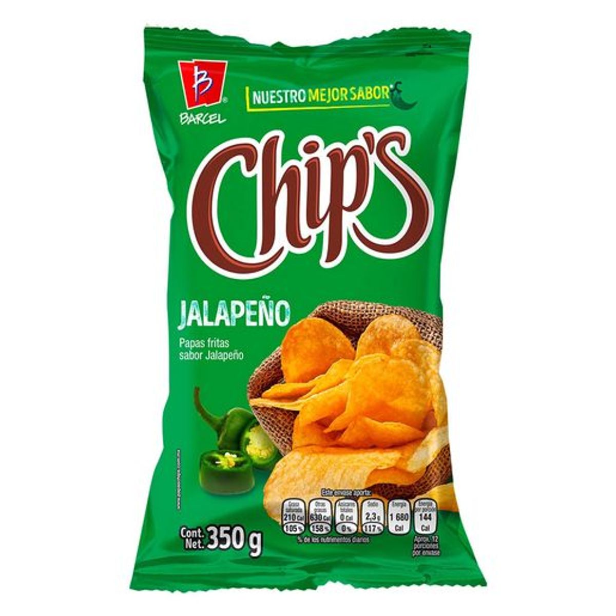 Jalapeño Chips 42g / Barcel