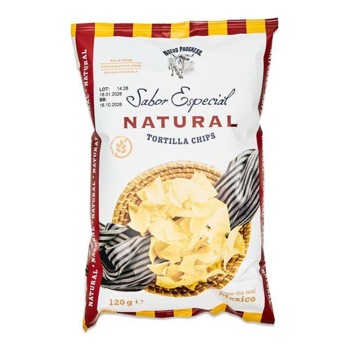 Sabor Tortilla Chips Natural 120g / Nuevo Progreso